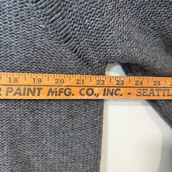 Silk & Cashmere Men's Neo Pullover Sweater Wool Cashmere Renaissance Grey XL - Picture 5 of 9